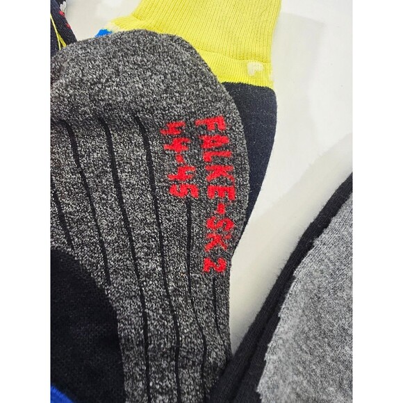 FALKE6 Pr Merino Wool Blend Tall Ski Socks Stocking SK-4 SK-2 Men's EU 44-45 EUC - Picture 6 of 8